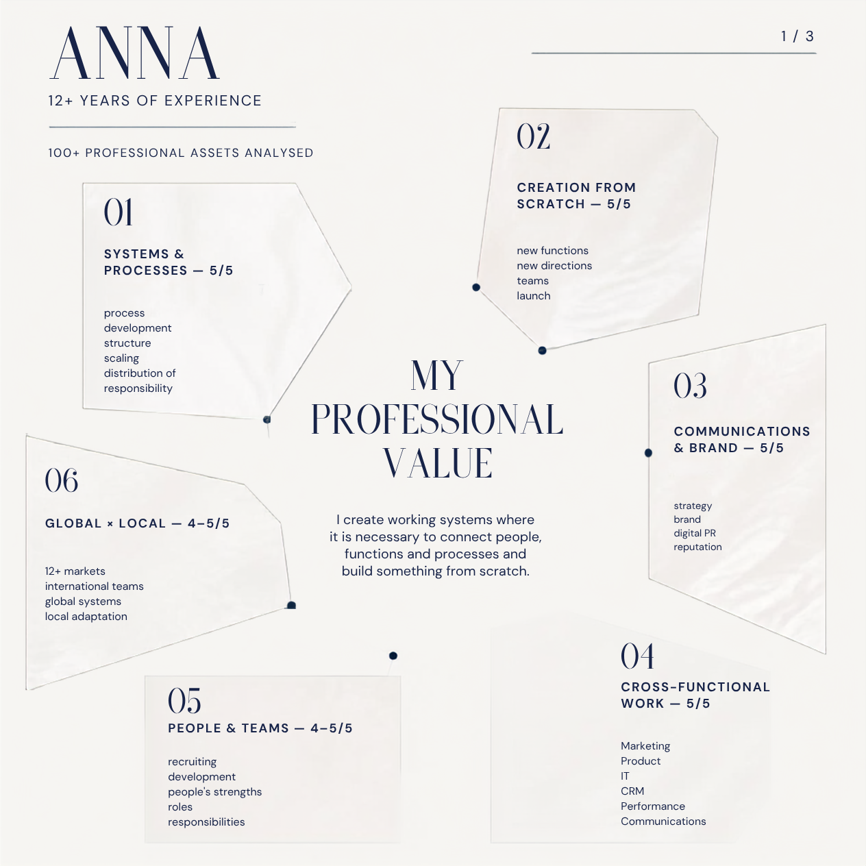 Professional Worth Map — страница 1: профессиональные зоны